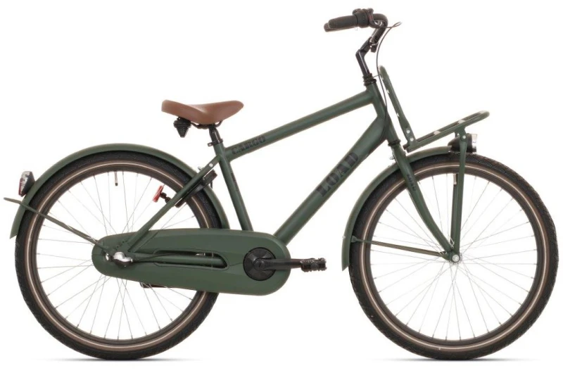 Bikefun Load 24 Inch 3V Jongens Kaki Green Mat