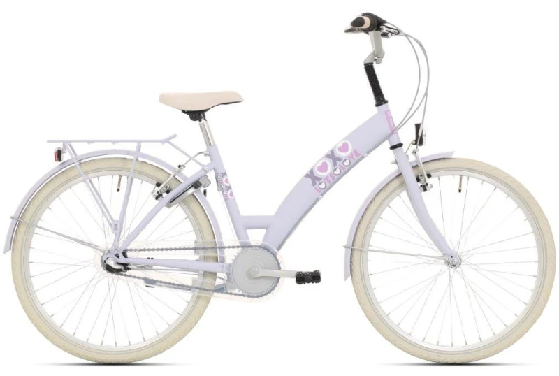 Bikefun Lots of Love 24 Inch 3V Meisjes Lila