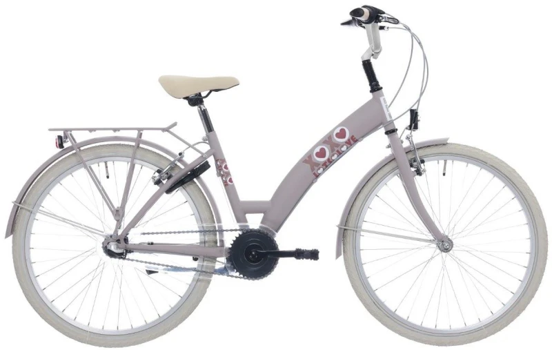 Bikefun Lots of Love 24 Inch 3V Meisjes Roze